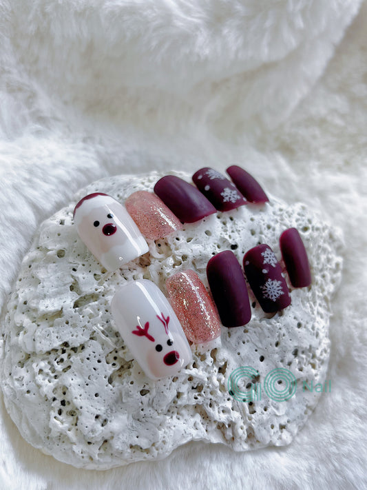 Santa press on nails
