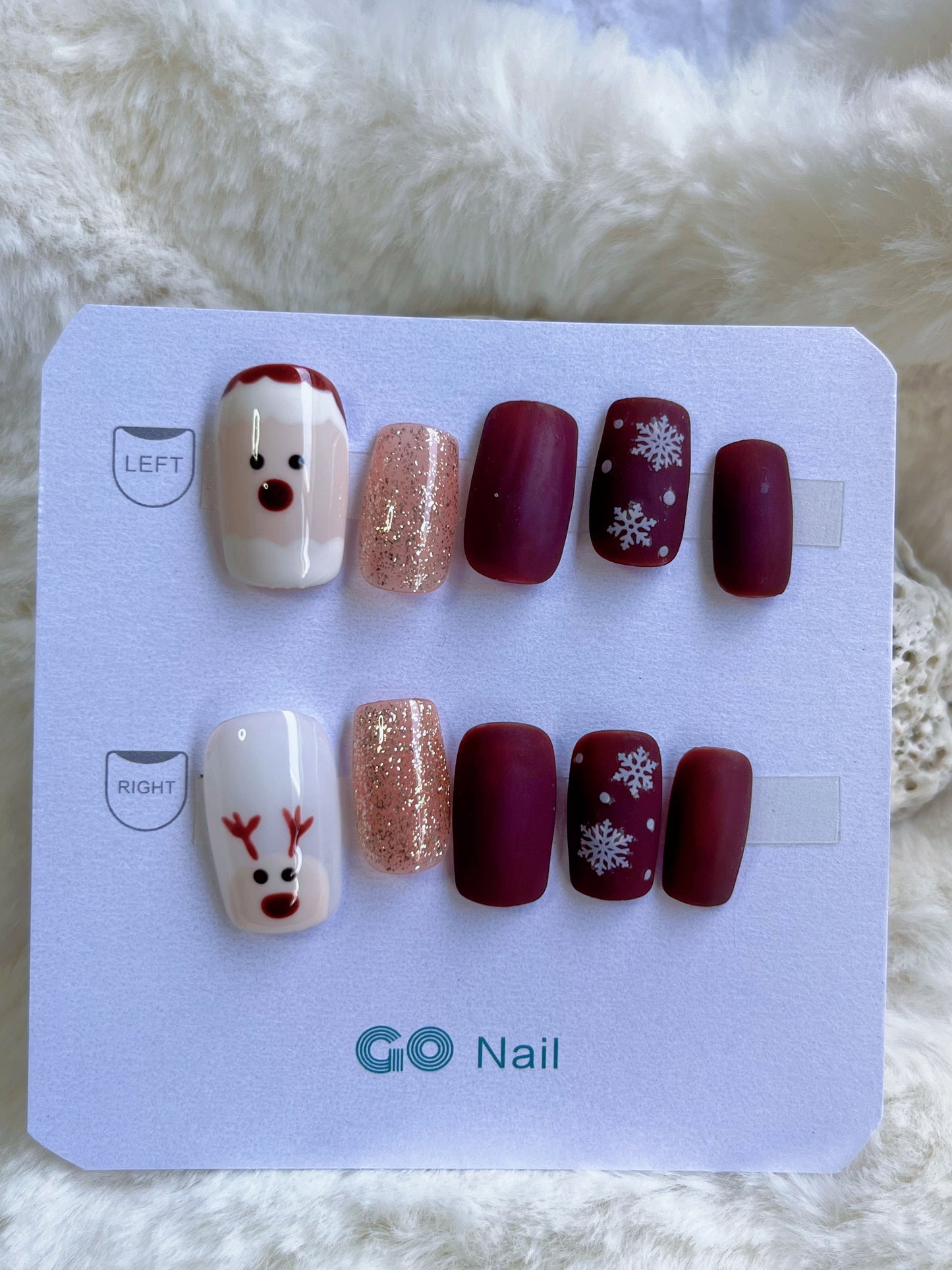 Santa press on nails