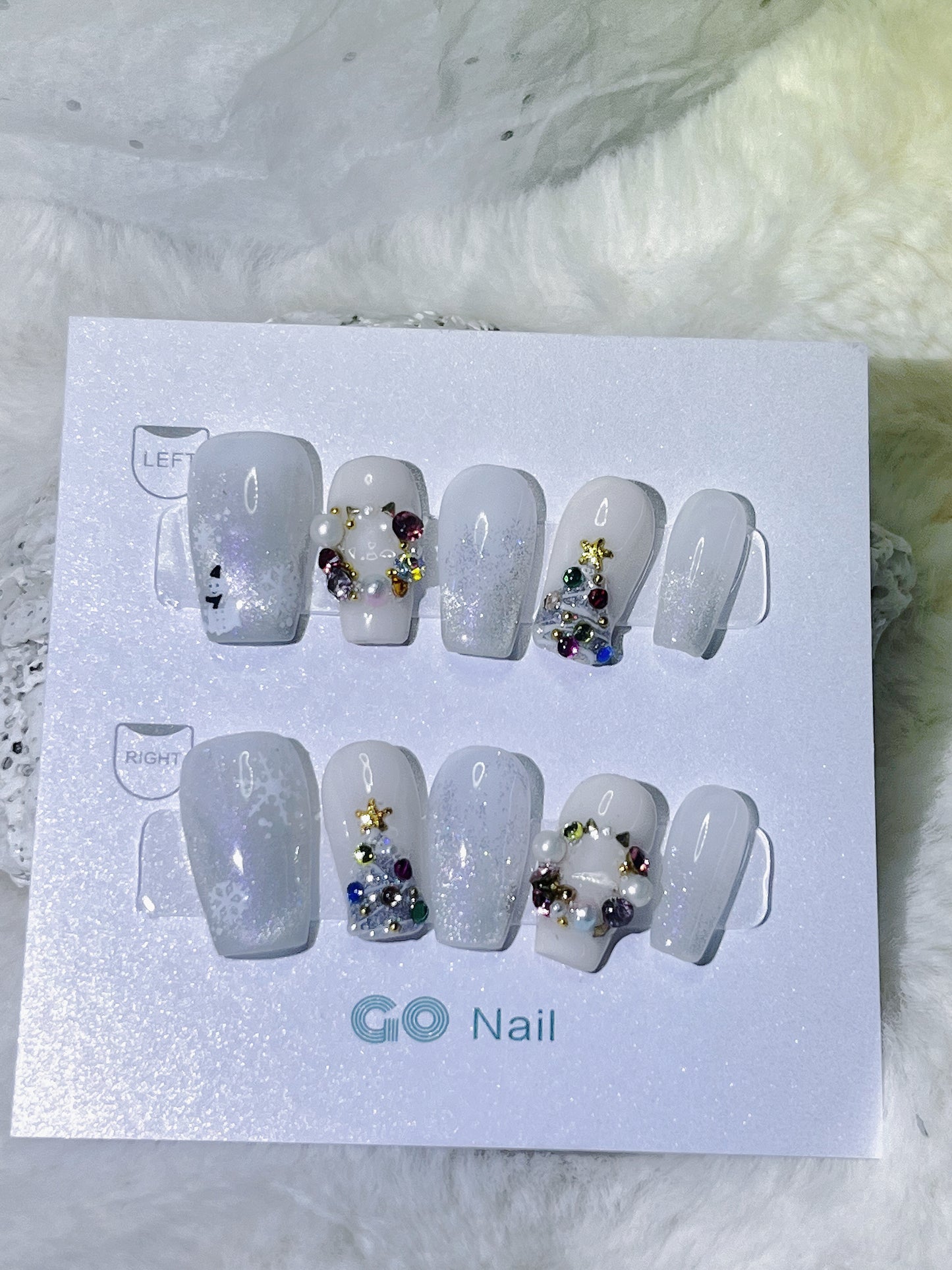 Christmas Santa press on nails