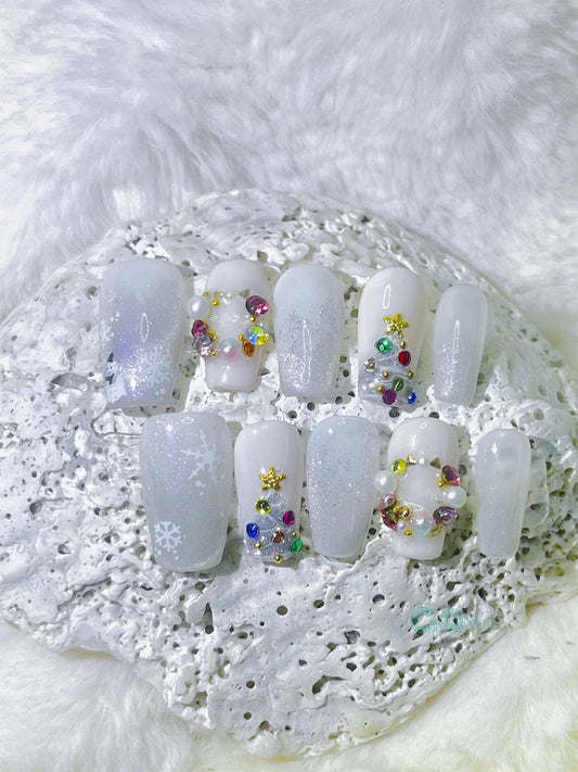 Christmas Santa press on nails